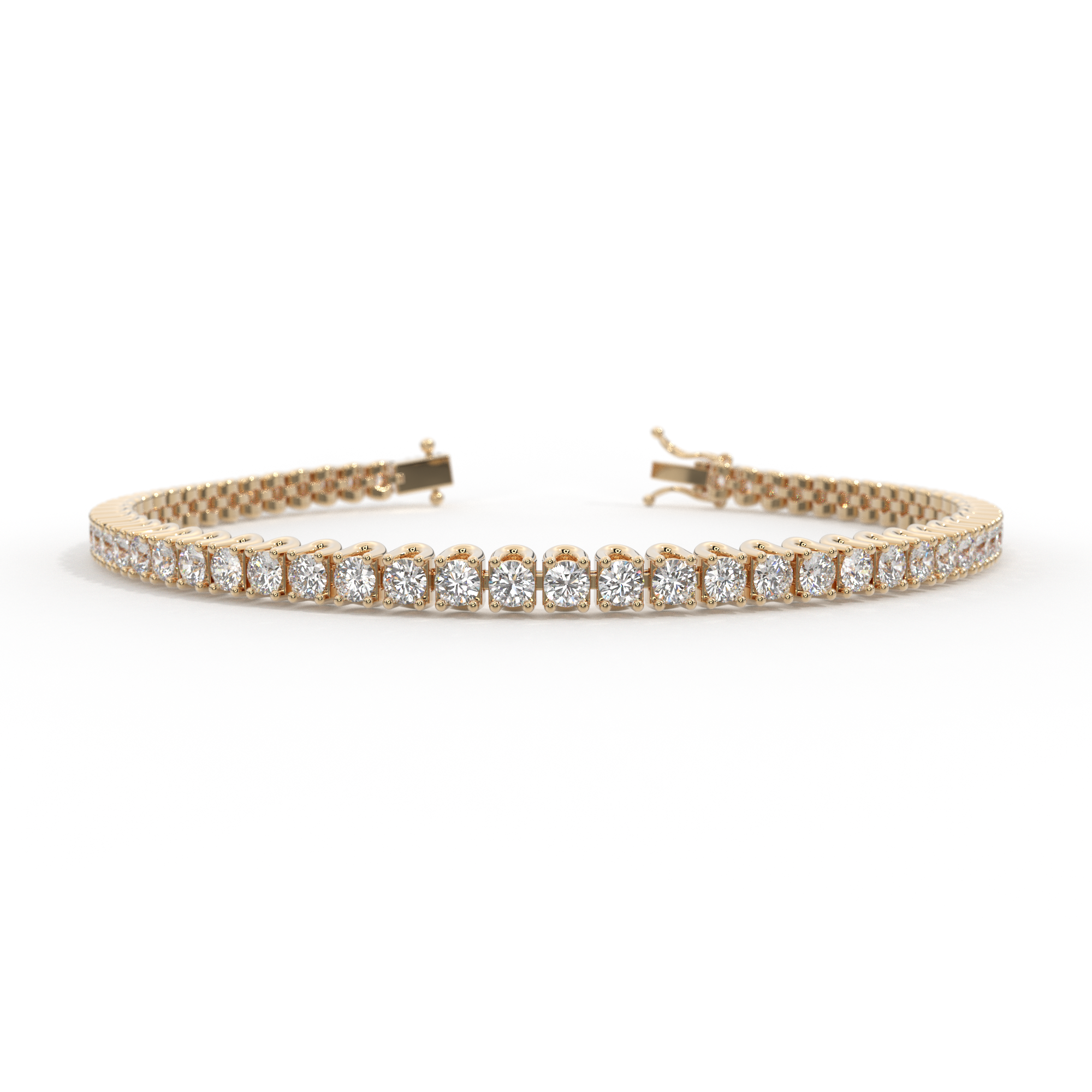TENNIS SCOOP LINK  4 PRONG  2.70mm ROUND BRACELET